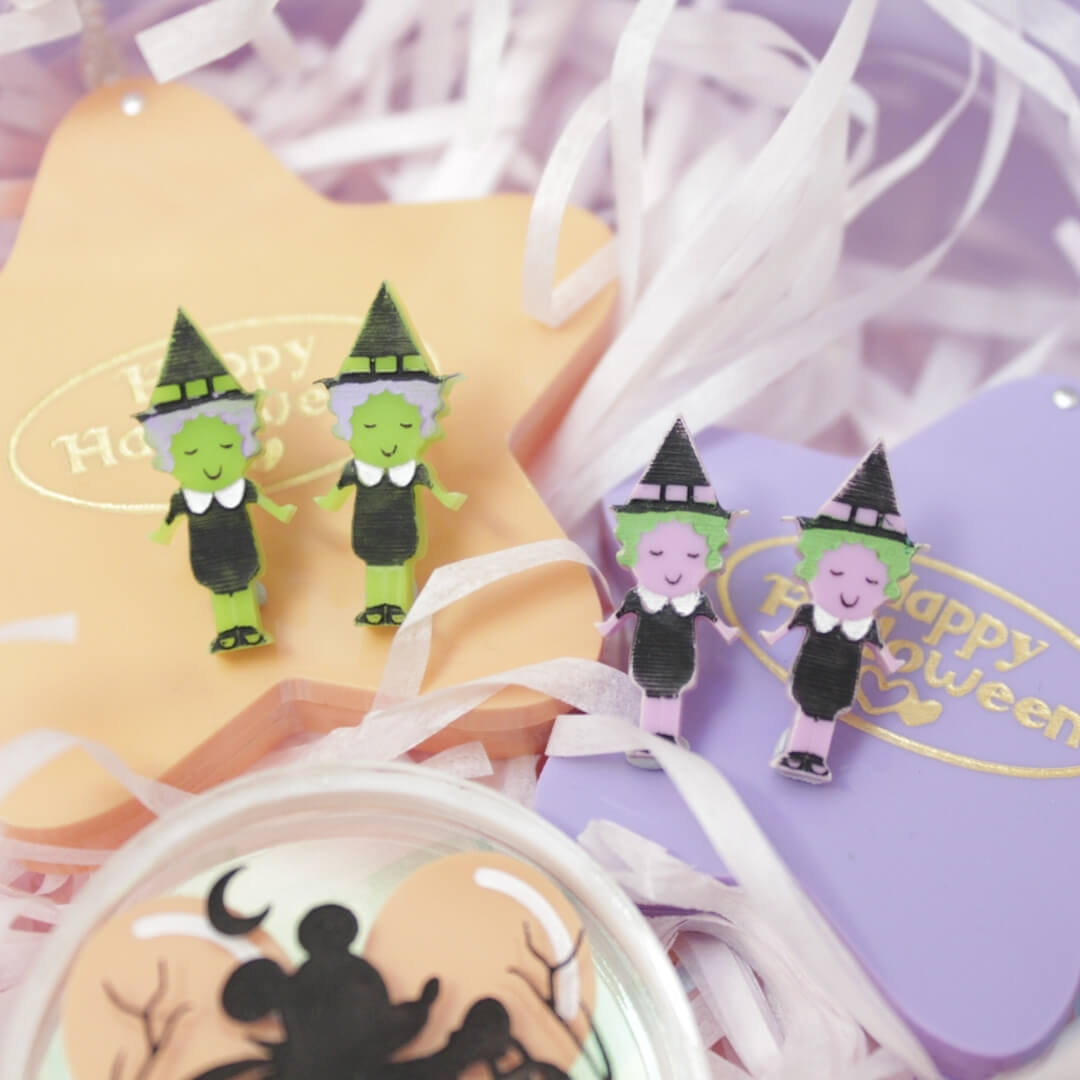 Polly Witch Earrings - Green