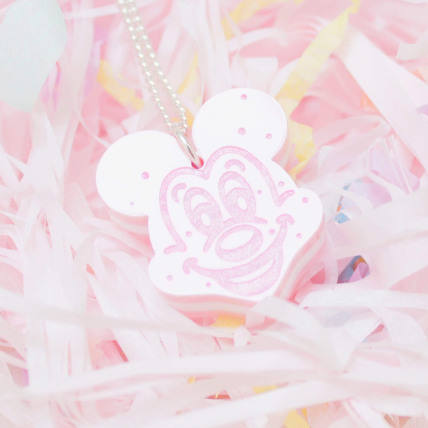 Mickey Strawberry Ice Cream Sandwich Necklace